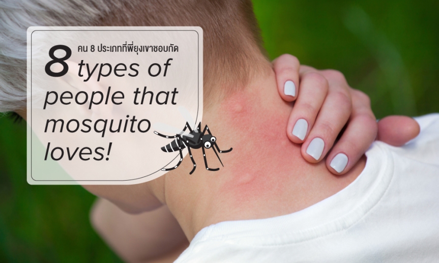 คน 8 ประเภทที่พี่ยุงเขาชอบกัด 8 types of people that mosquitoes love!